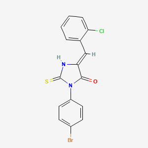 3-(4-Bromophenyl)-5-((2-chlorophenyl)methylene)-2-thioxo-4-imidazolidinone