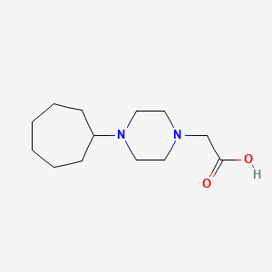 molecular formula C13H24N2O2 B1466374 2-(4-Cycloheptylpiperazin-1-yl)acetic acid CAS No. 1266996-67-1