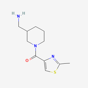 molecular formula C11H17N3OS B1466375 (3-(氨甲基)哌啶-1-基)(2-甲基噻唑-4-基)甲酮 CAS No. 1488710-66-2