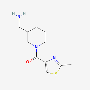 molecular formula C11H17N3OS B1466375 (3-(アミノメチル)ピペリジン-1-イル)(2-メチルチアゾール-4-イル)メタノン CAS No. 1488710-66-2