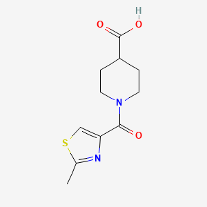 molecular formula C11H14N2O3S B1466376 1-(2-Methylthiazole-4-carbonyl)piperidine-4-carboxylic acid CAS No. 1498704-78-1