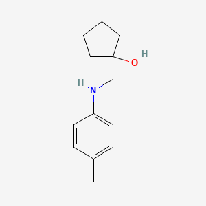 molecular formula C13H19NO B1466377 1-{[(4-Methylphenyl)amino]methyl}cyclopentan-1-ol CAS No. 1482692-94-3