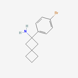molecular formula C13H16BrN B1466378 2-(4-溴苯基)螺[3.3]庚烷-2-胺 CAS No. 1490247-80-7