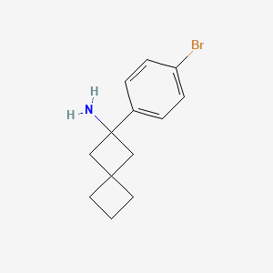 molecular formula C13H16BrN B1466378 2-(4-ブロモフェニル)スピロ[3.3]ヘプタン-2-アミン CAS No. 1490247-80-7