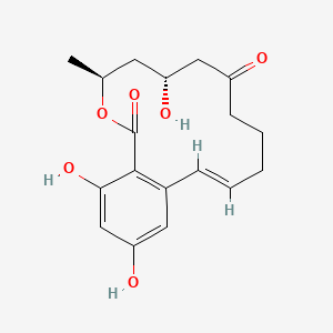 molecular formula C18H22O6 B14663780 8'-Hydroxyzearalenone CAS No. 40785-64-6