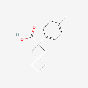molecular formula C15H18O2 B1466379 2-(p-Tolyl)spiro[3.3]heptane-2-carboxylic acid CAS No. 1483293-27-1