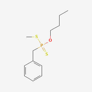 Phosphonodithioic acid, (phenylmethyl)-, O-butyl S-methyl ester