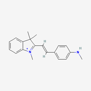 3H-Indolium, 1,3,3-trimethyl-2-(2-(4-(methylamino)phenyl)ethenyl)-