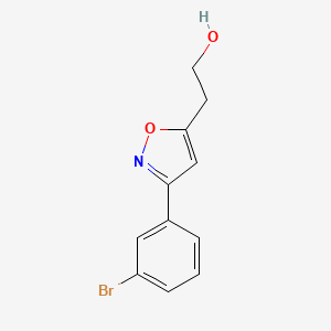 molecular formula C11H10BrNO2 B1466382 2-[3-(3-溴苯基)-异恶唑-5-基]-乙醇 CAS No. 1231244-43-1