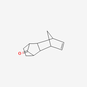 molecular formula C12H14O B14663841 tetracyclo[6.2.1.13,6.02,7]dodec-4-en-11-one CAS No. 36204-31-6