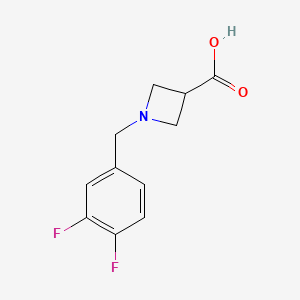 molecular formula C11H11F2NO2 B1466385 1-[(3,4-Difluorophenyl)methyl]azetidine-3-carboxylic acid CAS No. 1485479-18-2