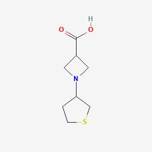 molecular formula C8H13NO2S B1466386 1-(Thiolan-3-yl)azetidine-3-carboxylic acid CAS No. 1464937-24-3