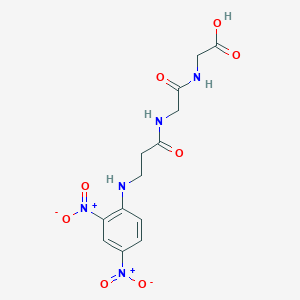 molecular formula C13H15N5O8 B14663865 Dinitrophenyl-beta-alanyl-glycyl-glycine CAS No. 39555-56-1