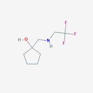 molecular formula C8H14F3NO B1466388 1-{[(2,2,2-三氟乙基)氨基]甲基}环戊-1-醇 CAS No. 1498142-91-8