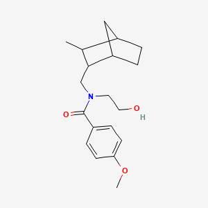 N-(2-Hydroxyethyl)-p-methoxy-N-((3-methyl-2-norbornyl)methyl)benzamide