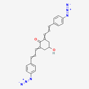 2,6-Bis[3-(4-azidophenyl)prop-2-en-1-ylidene]-4-hydroxycyclohexan-1-one