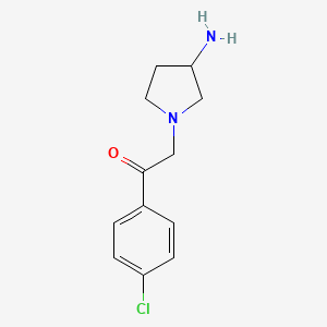 molecular formula C12H15ClN2O B1466394 2-(3-Aminopyrrolidin-1-yl)-1-(4-chlorophenyl)ethan-1-one CAS No. 1250304-85-8