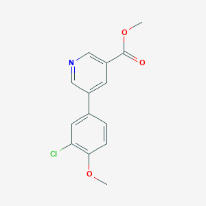 molecular formula C14H12ClNO3 B1466395 5-(3-クロロ-4-メトキシフェニル)ニコチン酸メチル CAS No. 1298047-68-3