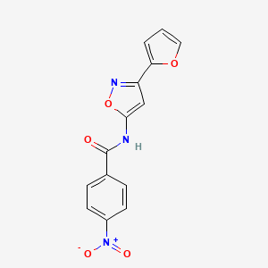 N-(3-(2-Furanyl)-5-isoxazolyl)-4-nitrobenzamide