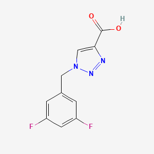 molecular formula C10H7F2N3O2 B1466397 1-[(3,5-difluorophenyl)methyl]-1H-1,2,3-triazole-4-carboxylic acid CAS No. 1338668-06-6