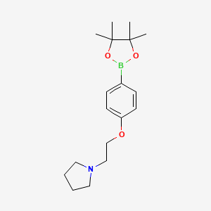 1-(2-(4-(4,4,5,5-Tetramethyl-1,3,2-dioxaborolan-2-yl)phenoxy)ethyl)pyrrolidine