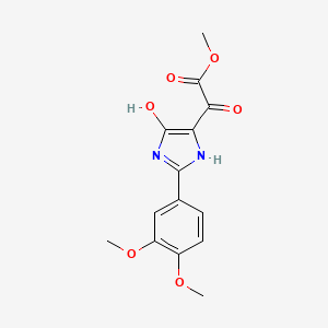 Methyl 2-(3,4-dimethoxyphenyl)-5-hydroxy-alpha-oxo-1H-imidazole-4-acetate