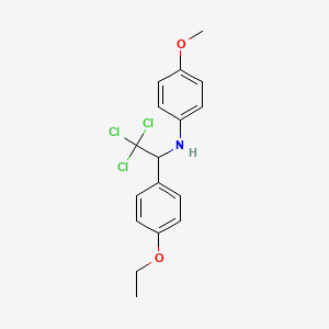 molecular formula C17H18Cl3NO2 B14663998 4-methoxy-N-[2,2,2-trichloro-1-(4-ethoxyphenyl)ethyl]aniline CAS No. 38766-73-3