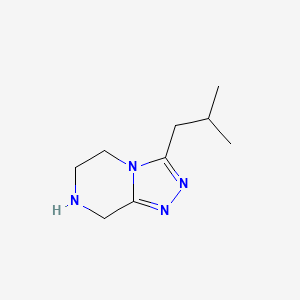 molecular formula C9H16N4 B1466402 3-(2-甲基丙基)-5H,6H,7H,8H-[1,2,4]三唑并[4,3-a]吡嗪 CAS No. 1159554-19-4