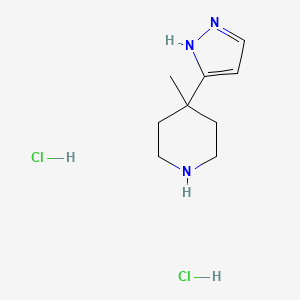 4-methyl-4-(1H-pyrazol-5-yl)piperidine dihydrochloride