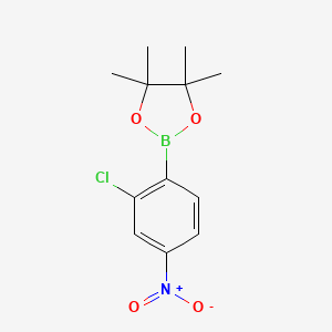 molecular formula C12H15BClNO4 B1466408 2-(2-氯-4-硝基苯基)-4,4,5,5-四甲基-1,3,2-二氧杂硼环 CAS No. 1426804-80-9