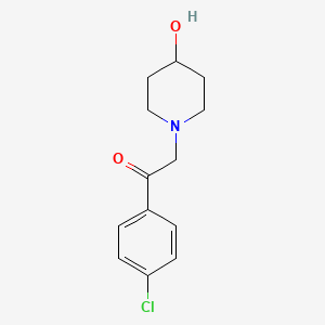 molecular formula C13H16ClNO2 B1466410 1-(4-Chlorophenyl)-2-(4-hydroxypiperidin-1-yl)ethan-1-one CAS No. 213600-26-1