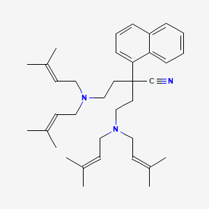 1-Naphthaleneacetonitrile, alpha,alpha-bis(2-(bis(3-methyl-2-butenyl)amino)ethyl)-