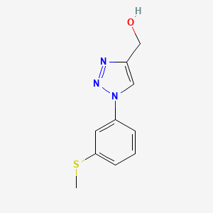molecular formula C10H11N3OS B1466413 {1-[3-(methylsulfanyl)phenyl]-1H-1,2,3-triazol-4-yl}methanol CAS No. 1250286-60-2