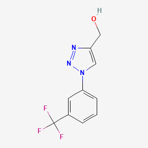 molecular formula C10H8F3N3O B1466416 {1-[3-(trifluoromethyl)phenyl]-1H-1,2,3-triazol-4-yl}methanol CAS No. 1267217-73-1