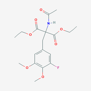 Diethyl 2-(acetylamino)-2-(3-fluoro-4,5-dimethoxybenzyl)malonate