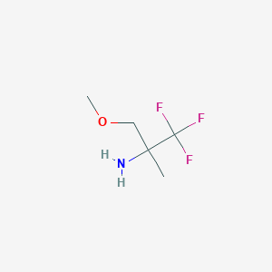 molecular formula C5H10F3NO B1466427 1-Methoxymethyl-1-(trifluoromethyl)ethylamine CAS No. 1339860-88-6