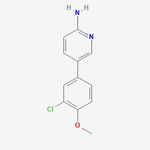 molecular formula C12H11ClN2O B1466428 5-(3-Chloro-4-methoxyphenyl)pyridin-2-amine CAS No. 1249690-86-5