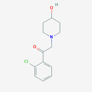 molecular formula C13H16ClNO2 B1466429 1-(2-Chlorophenyl)-2-(4-hydroxypiperidin-1-yl)ethan-1-one CAS No. 1338691-62-5