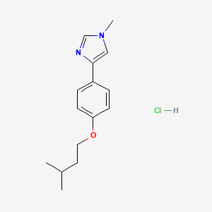 Imidazole, 4-(p-isopentoxyphenyl)-1-methyl-, hydrochloride