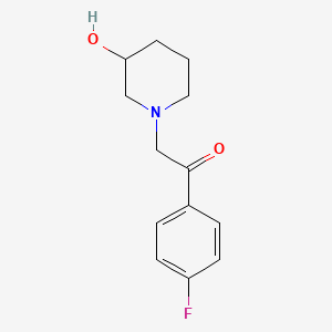 molecular formula C13H16FNO2 B1466435 1-(4-Fluorophenyl)-2-(3-hydroxypiperidin-1-yl)ethan-1-one CAS No. 1282401-81-3