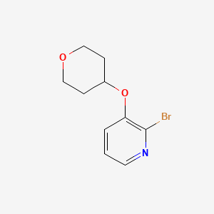 molecular formula C10H12BrNO2 B1466445 2-bromo-3-((tetrahydro-2H-pyran-4-yl)oxy)pyridine CAS No. 1495245-86-7