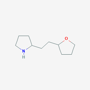 molecular formula C10H19NO B1466446 2-[2-(Oxolan-2-yl)ethyl]pyrrolidine CAS No. 1480307-21-8