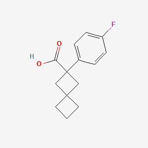 molecular formula C14H15FO2 B1466447 2-(4-Fluorphenyl)spiro[3.3]heptan-2-carbonsäure CAS No. 1482714-93-1