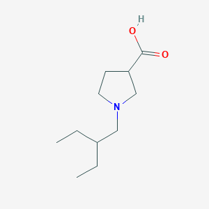 molecular formula C11H21NO2 B1466450 1-(2-Ethylbutyl)pyrrolidine-3-carboxylic acid CAS No. 1466278-89-6