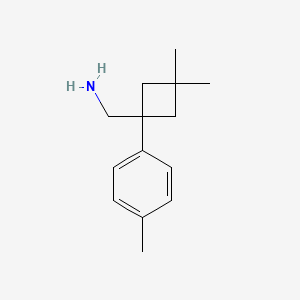 molecular formula C14H21N B1466451 (3,3-Dimethyl-1-(p-tolyl)cyclobutyl)methanamine CAS No. 1503418-24-3