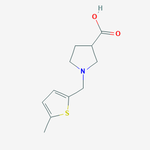 1-[(5-Methylthiophen-2-yl)methyl]pyrrolidine-3-carboxylic acid