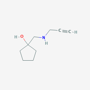 molecular formula C9H15NO B1466463 1-{[(Prop-2-yn-1-yl)amino]methyl}cyclopentan-1-ol CAS No. 1489864-95-0