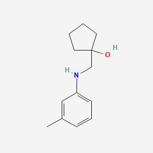 1-{[(3-Methylphenyl)amino]methyl}cyclopentan-1-ol