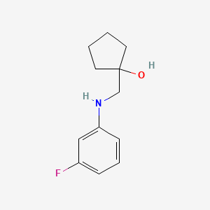 1-{[(3-Fluorophenyl)amino]methyl}cyclopentan-1-ol