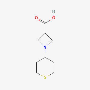 molecular formula C9H15NO2S B1466471 1-(Thian-4-yl)azetidine-3-carboxylic acid CAS No. 1127402-35-0